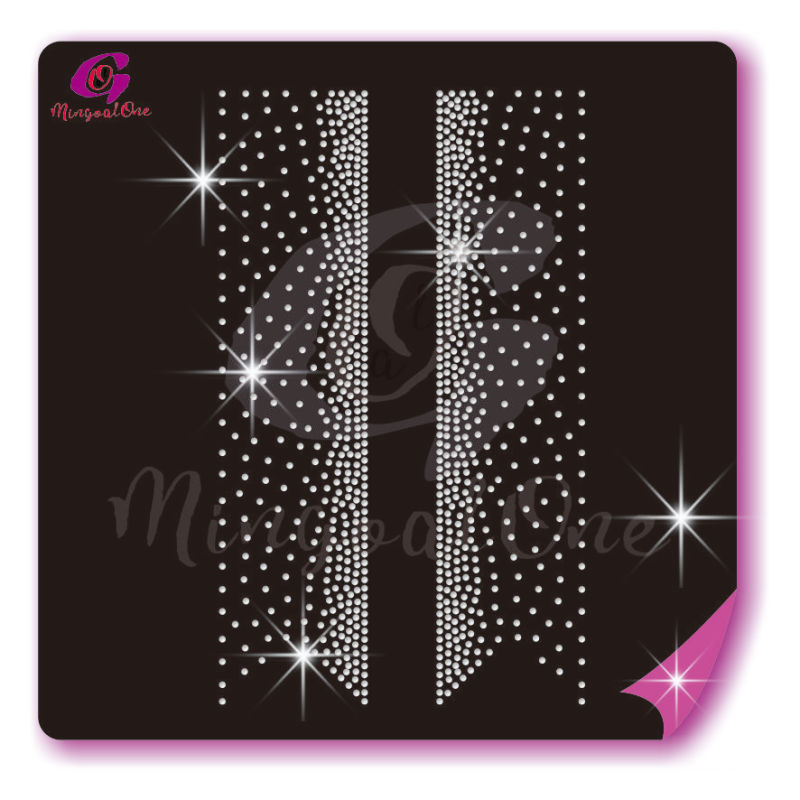 Bow Strips rhinestone transfer