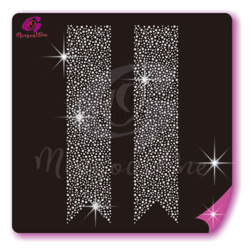 Bow Strips rhinestone transfer