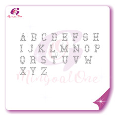 alphabet different font rhinestone transfer letters