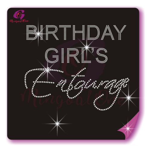 Birthday entourage rhinestone transfer