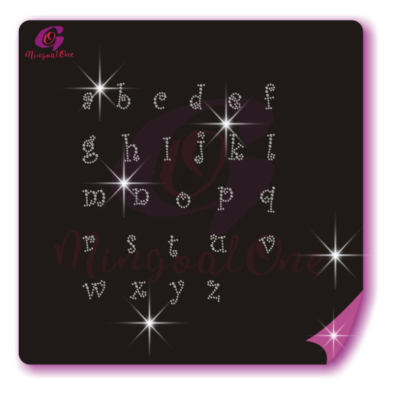 alphabet different font rhinestone transfer letters
