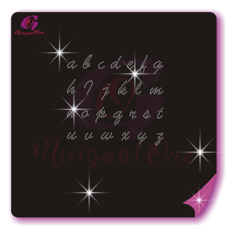 alphabet different font rhinestone transfer letters