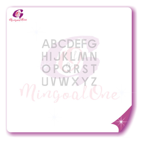 alphabet different font rhinestone transfer letters