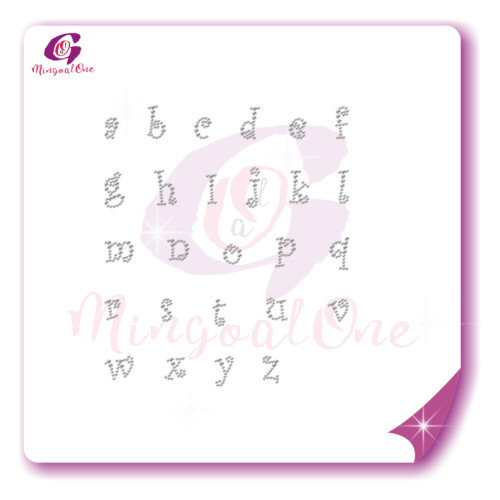 alphabet different font rhinestone transfer letters