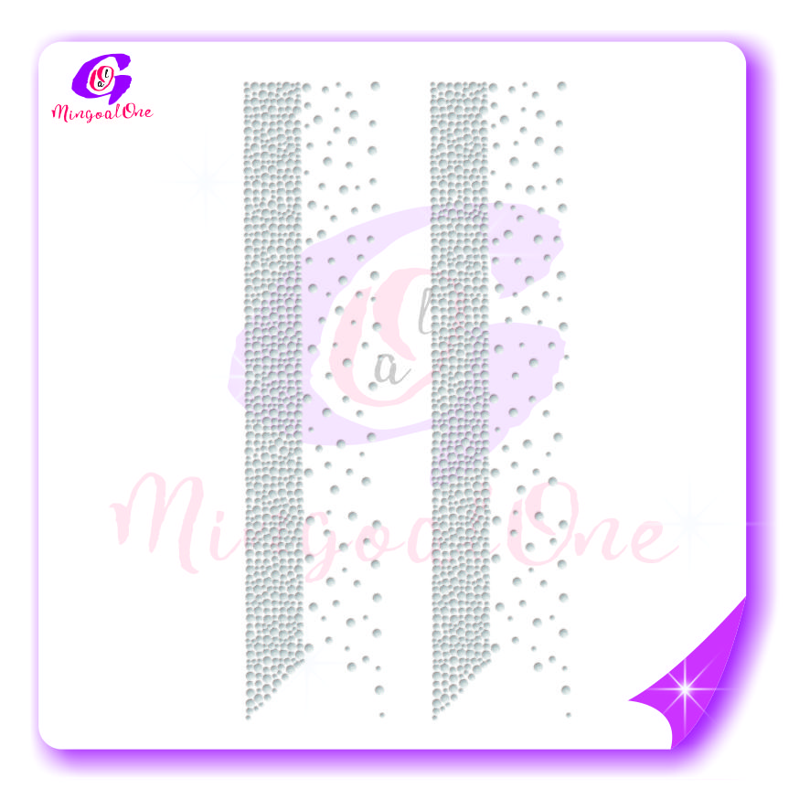 Bow Strips rhinestone transfer