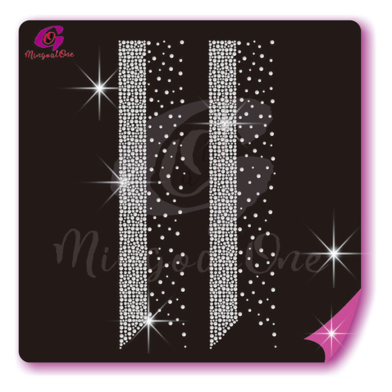 Bow Strips rhinestone transfer