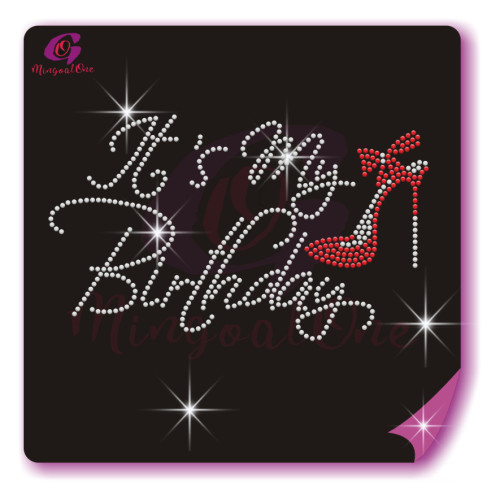 Birthday entourage rhinestone transfer
