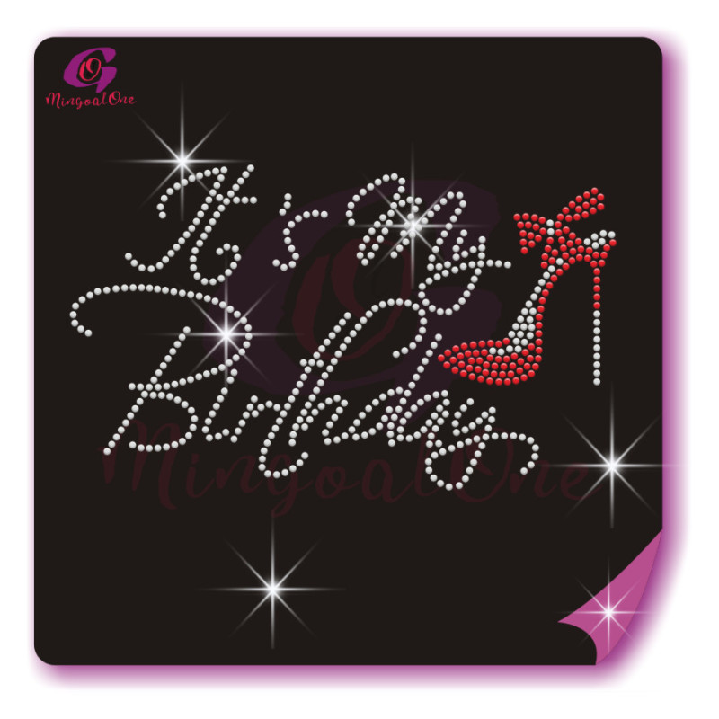 Birthday entourage rhinestone transfer