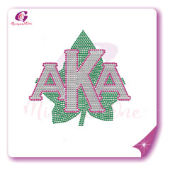 AKA rhinestone iron on transfer silver soror hotfix transfer