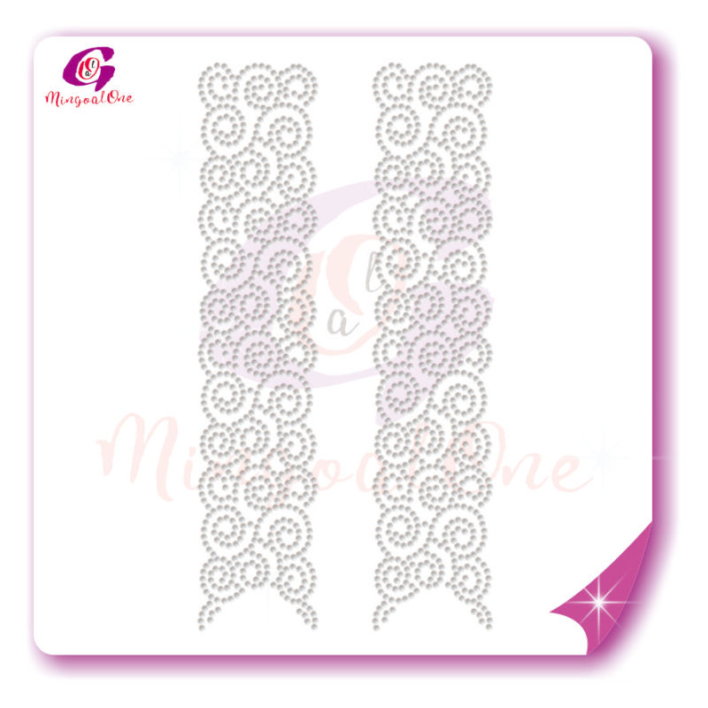 Bow Strips rhinestone transfer