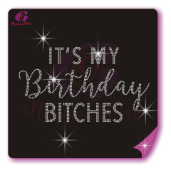 Birthday entourage rhinestone transfer
