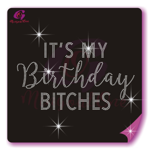 Birthday entourage rhinestone transfer