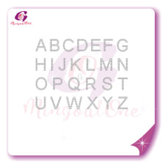 alphabet different font rhinestone transfer letters
