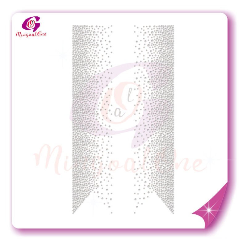 Bow Strips rhinestone transfer