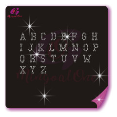 alphabet different font rhinestone transfer letters