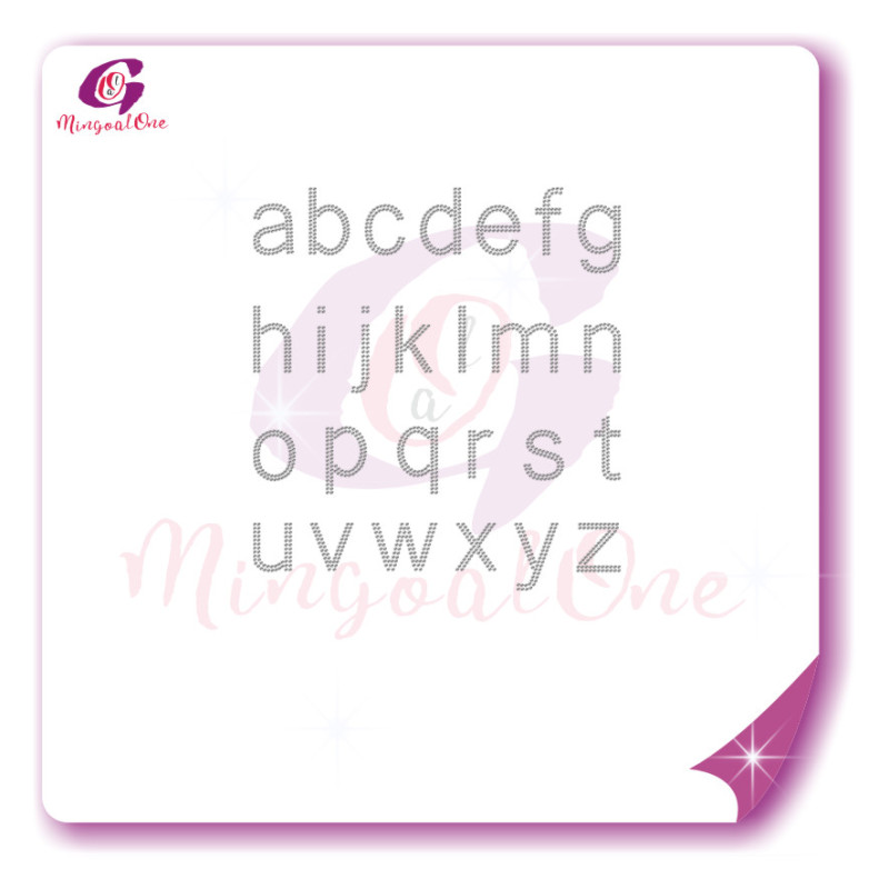 alphabet different font rhinestone transfer letters