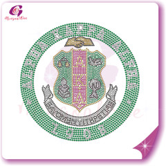 AKA rhinestone iron on transfer silver soror hotfix transfer