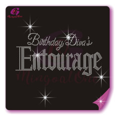 Birthday entourage rhinestone transfer