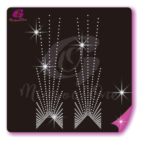 Bow Strips rhinestone transfer