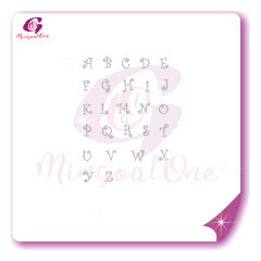 alphabet different font rhinestone transfer letters