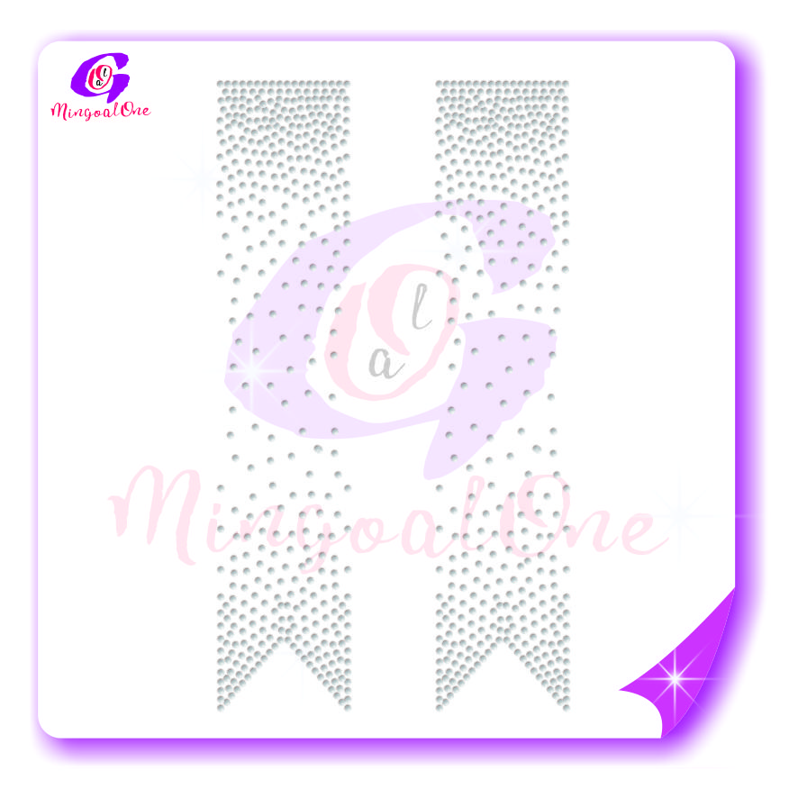 Bow Strips rhinestone transfer