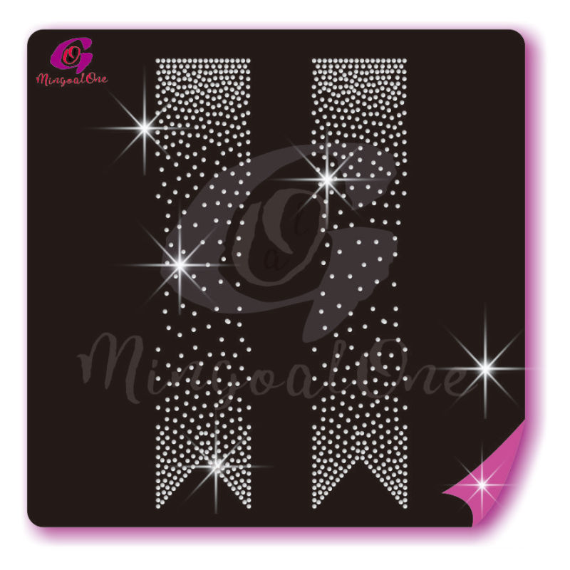 Bow Strips rhinestone transfer