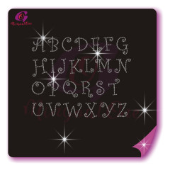 alphabet different font rhinestone transfer letters
