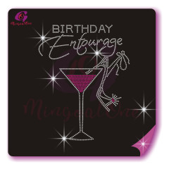 Birthday entourage rhinestone transfer
