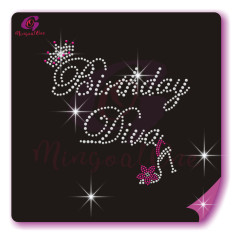 Birthday entourage rhinestone transfer