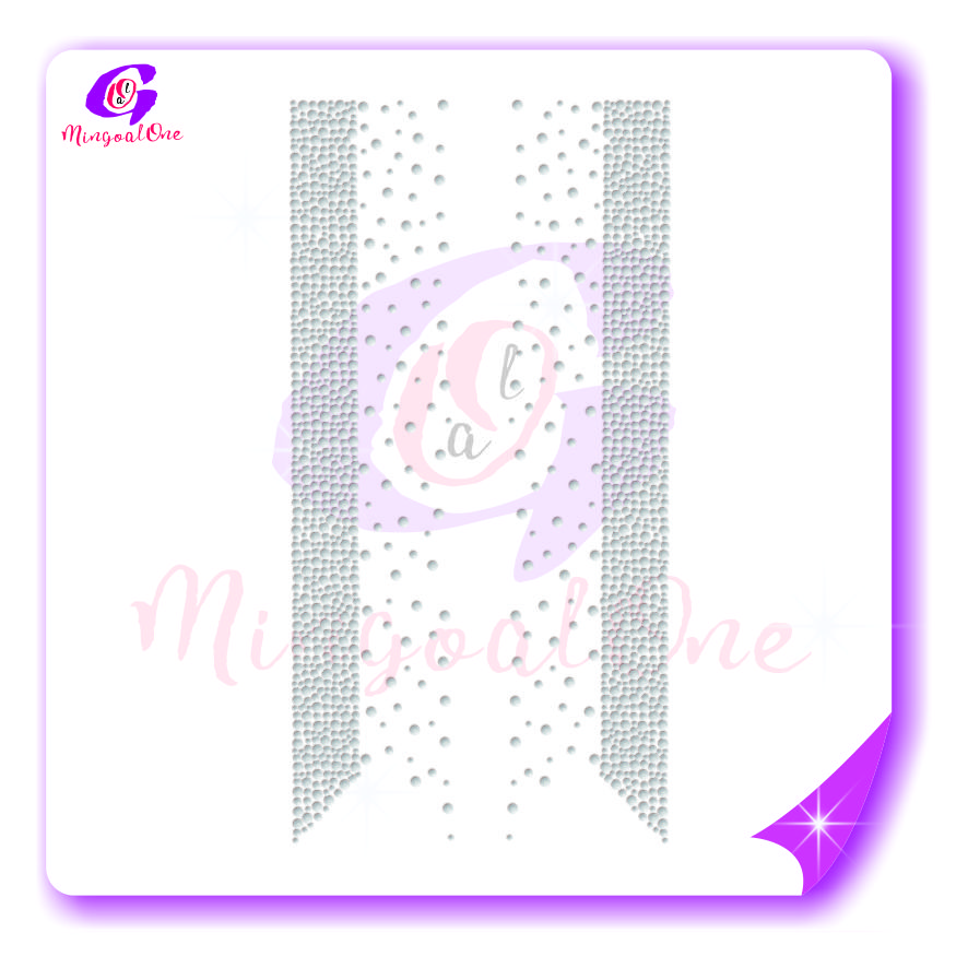 Bow Strips rhinestone transfer