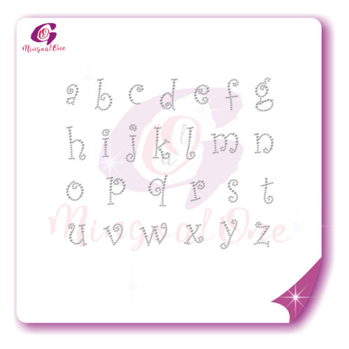 alphabet different font rhinestone transfer letters