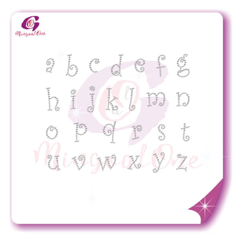 alphabet different font rhinestone transfer letters