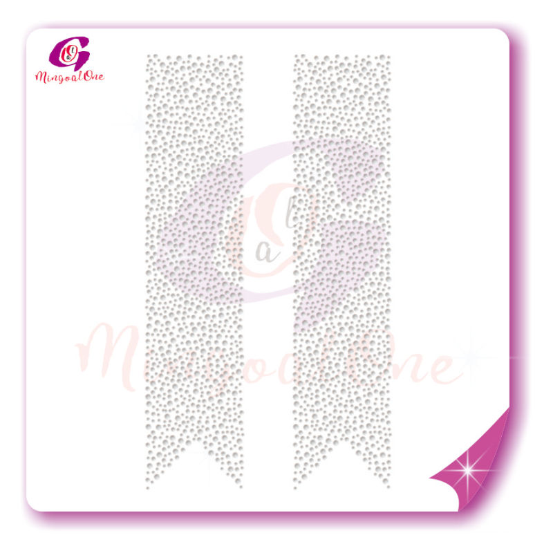 Bow Strips rhinestone transfer