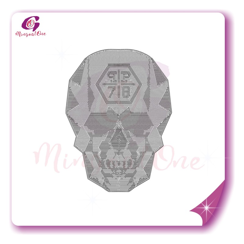 Skull rhinestone transfer