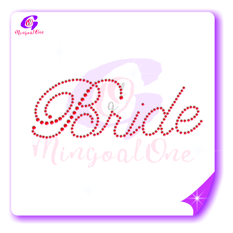 bride rhinestone transfer