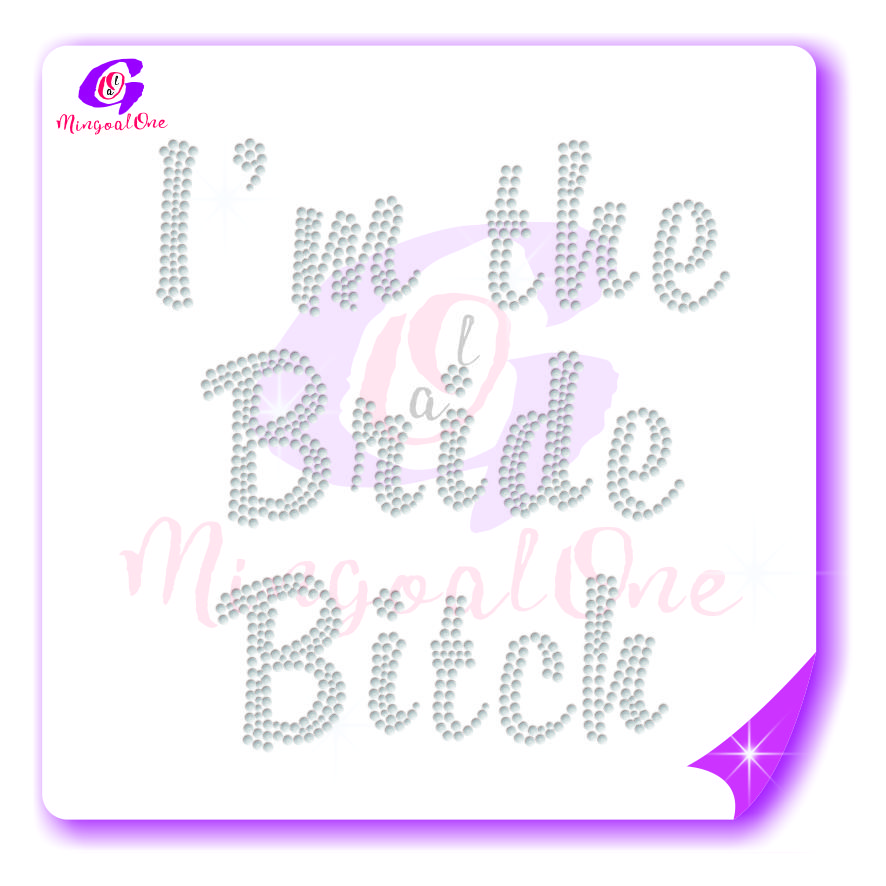 bride rhinestone transfer
