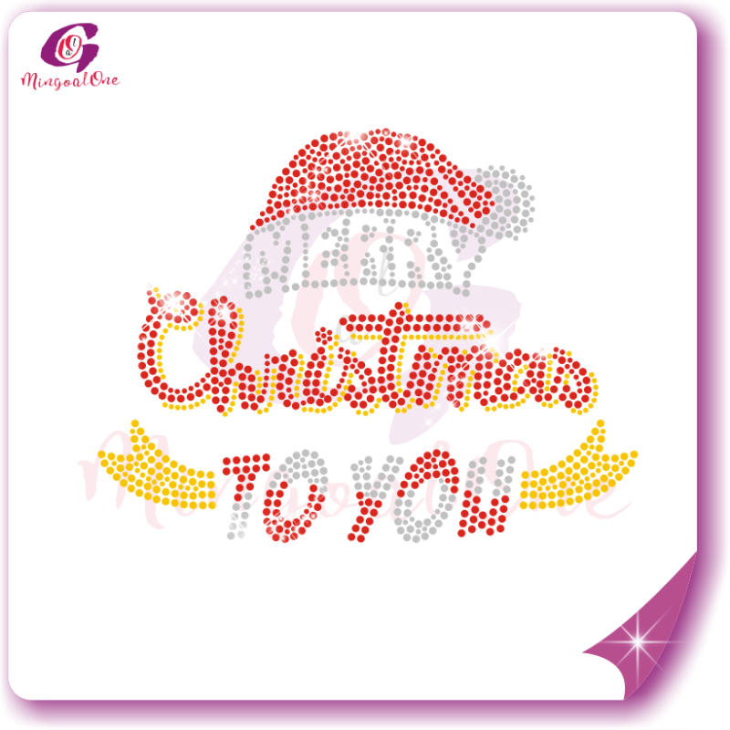 Christmas glitter and rhinestone transfer