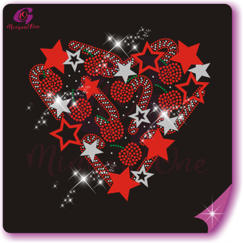 Christmas glitter and rhinestone transfer