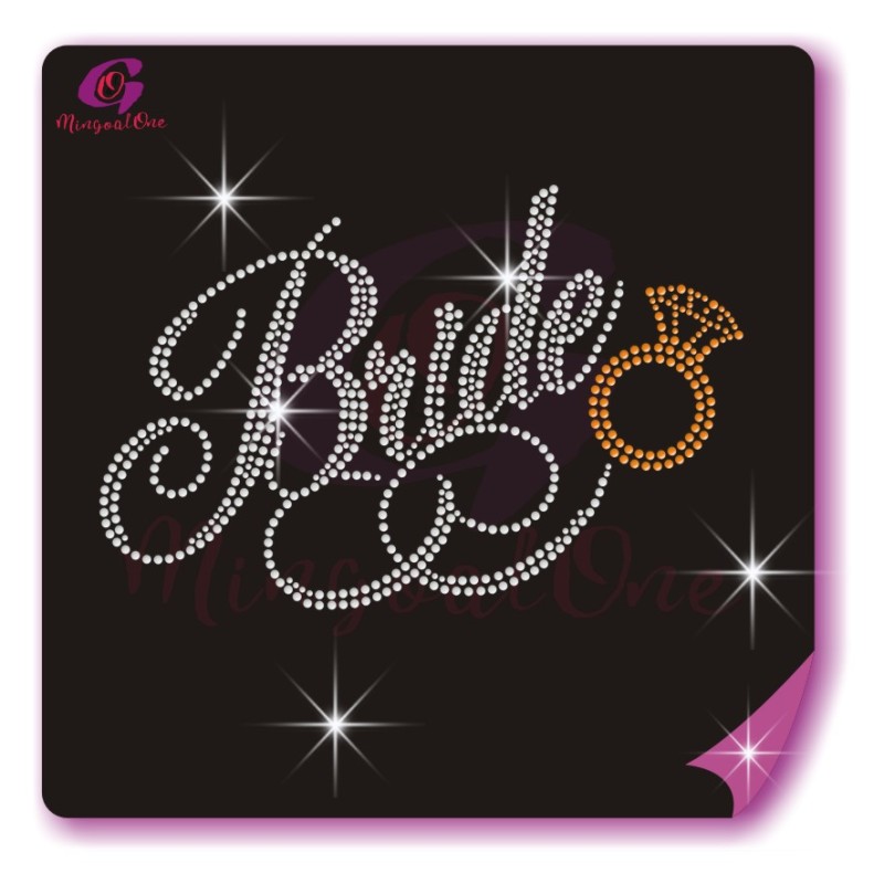 bride rhinestone transfer