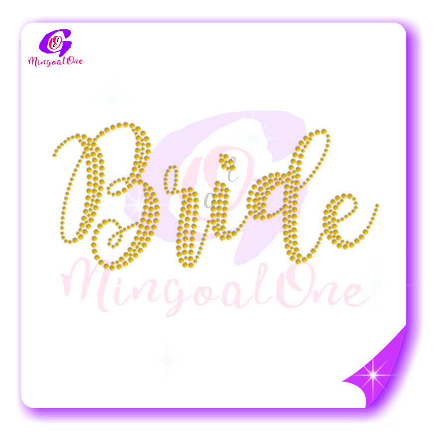 Bride rhinestone transfer