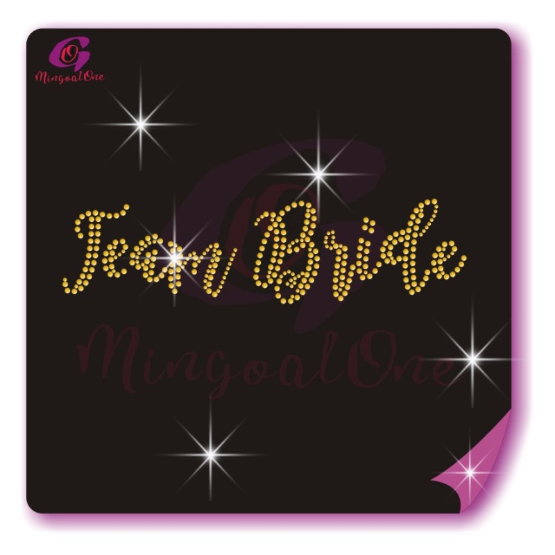 bride rhinestone transfer