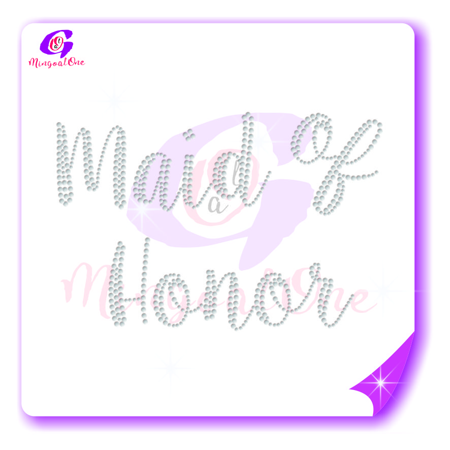 bride rhinestone transfer