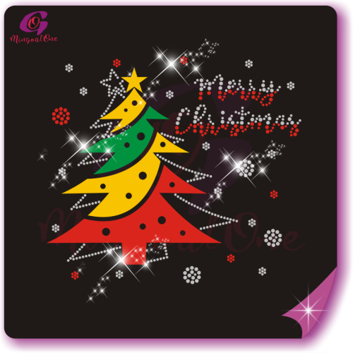 Christmas glitter and rhinestone transfer