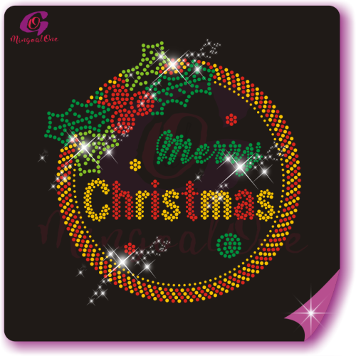 Christmas glitter and rhinestone transfer