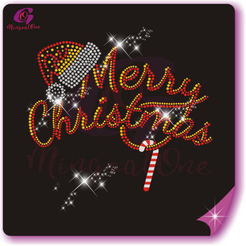 Christmas glitter and rhinestone transfer