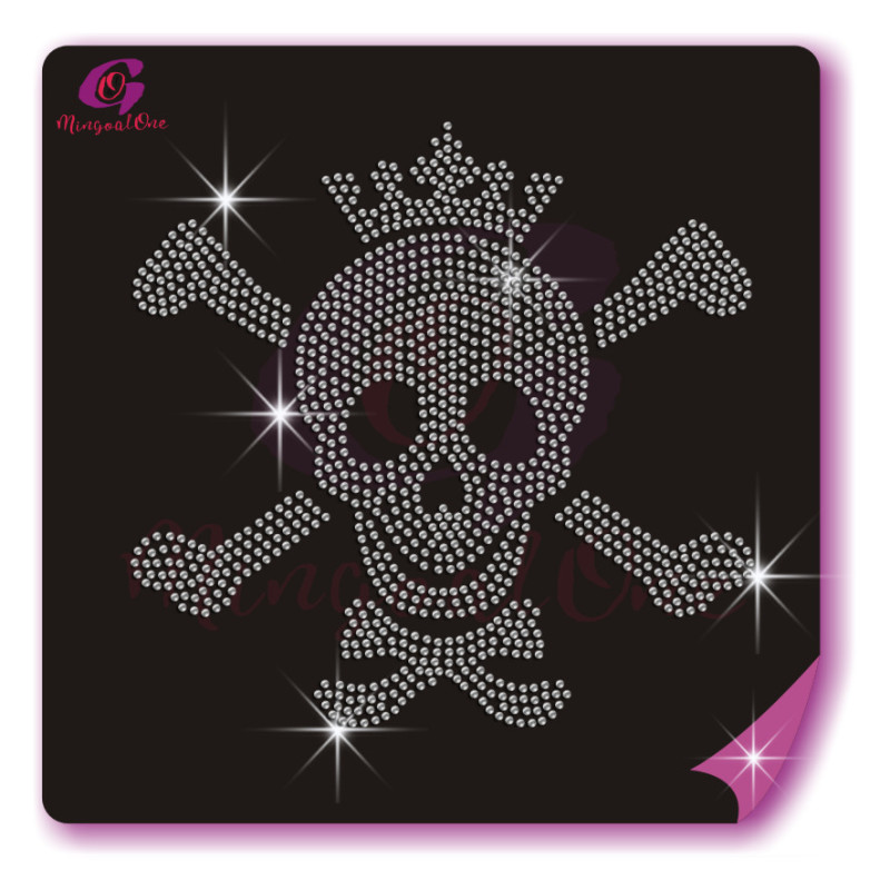 Skull rhinestone transfer