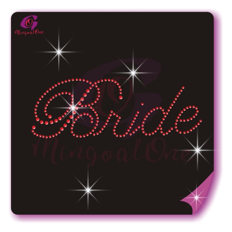 bride rhinestone transfer