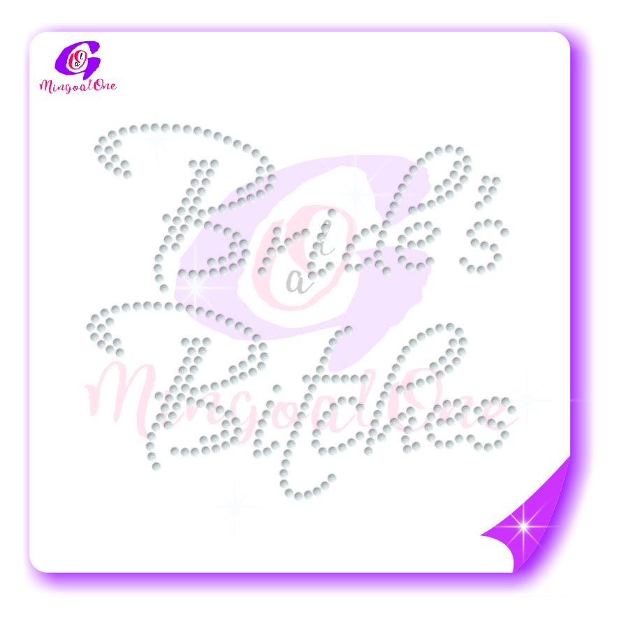 bride rhinestone transfer