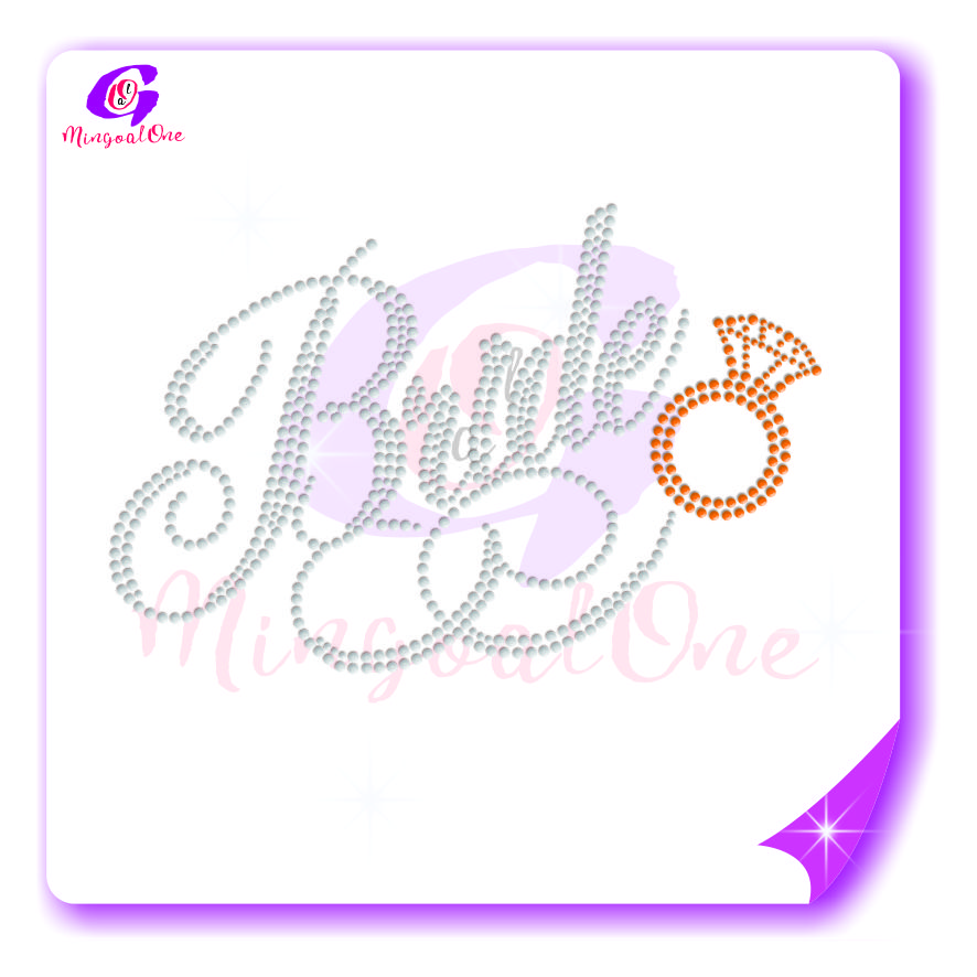 bride rhinestone transfer