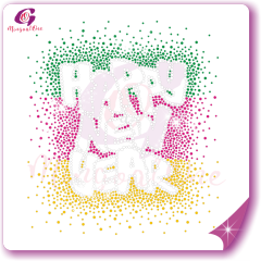 Happy new year glitter and rhinestone transfer